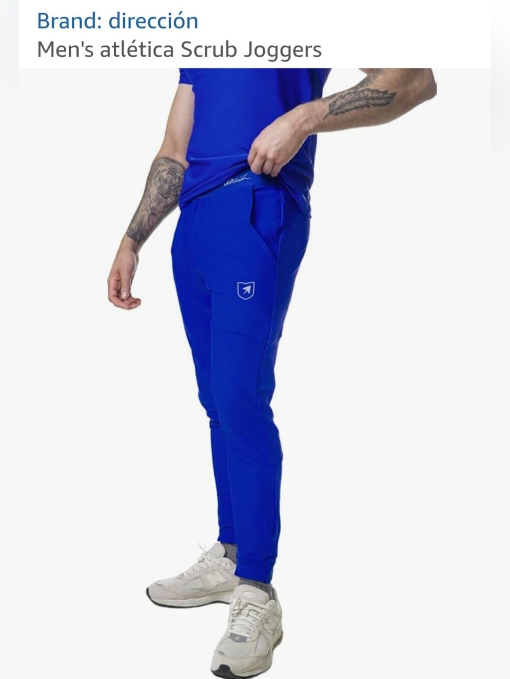 Direccion Men's Royal Blue Atletica Scrub Joggers. NWT